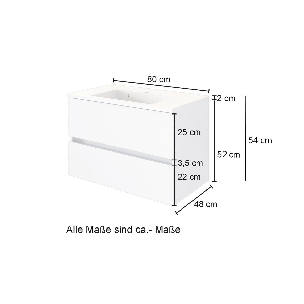 Badmöbel-Set 4-Tlg. inkl. LED Helsinki, Grau/Eiche - Eichefarben/Weiß, KONVENTIONELL, Glas/Holzwerkstoff (120cm) - Held