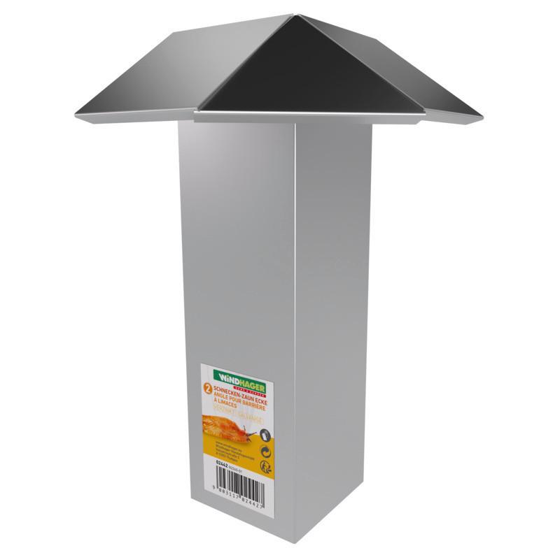 Schnecken-Abwehrband Schneckenzaun Außenecke - Zinkfarben, Basics (25cm) - Windhager