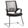 Besucherstuhl Visto Net V Grau/Schwarz Bis 110 Kg - Silberfarben/Schwarz, Basics, Kunststoff/Textil (57/98/52cm) - MID.YOU