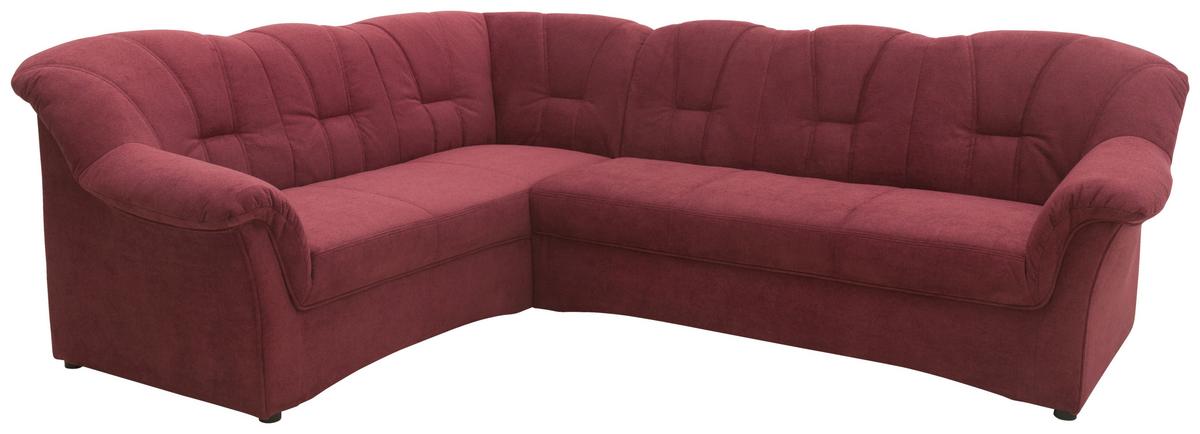 Ecksofa Papenburg Beerenfarben - Beere/Schwarz, KONVENTIONELL, Textil (192/243cm) - MID.YOU