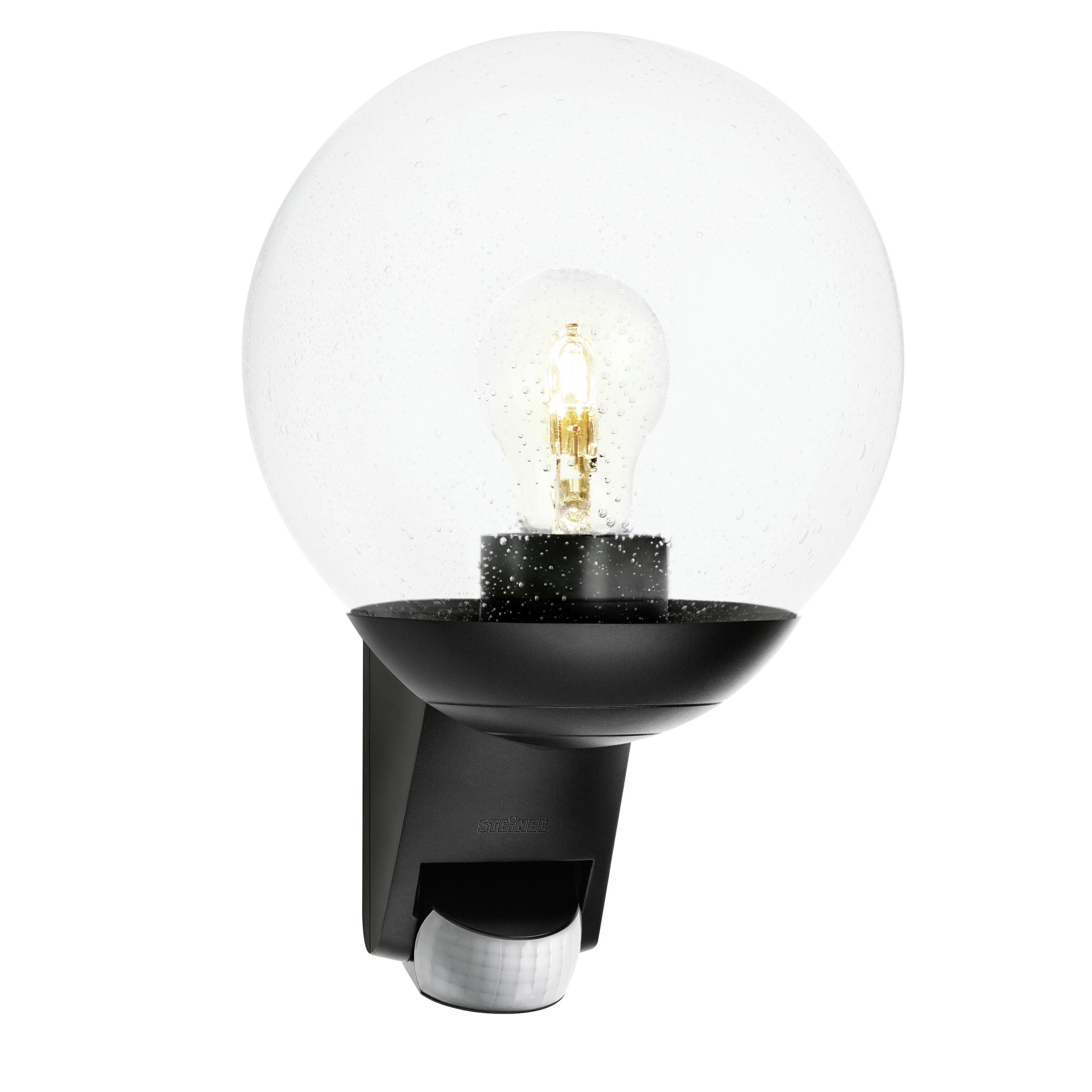 Außenwandleuchte L 585 S Schwarz - Schwarz, Design, Glas/Kunststoff (22,9/21,5/31,2cm) - Steinel