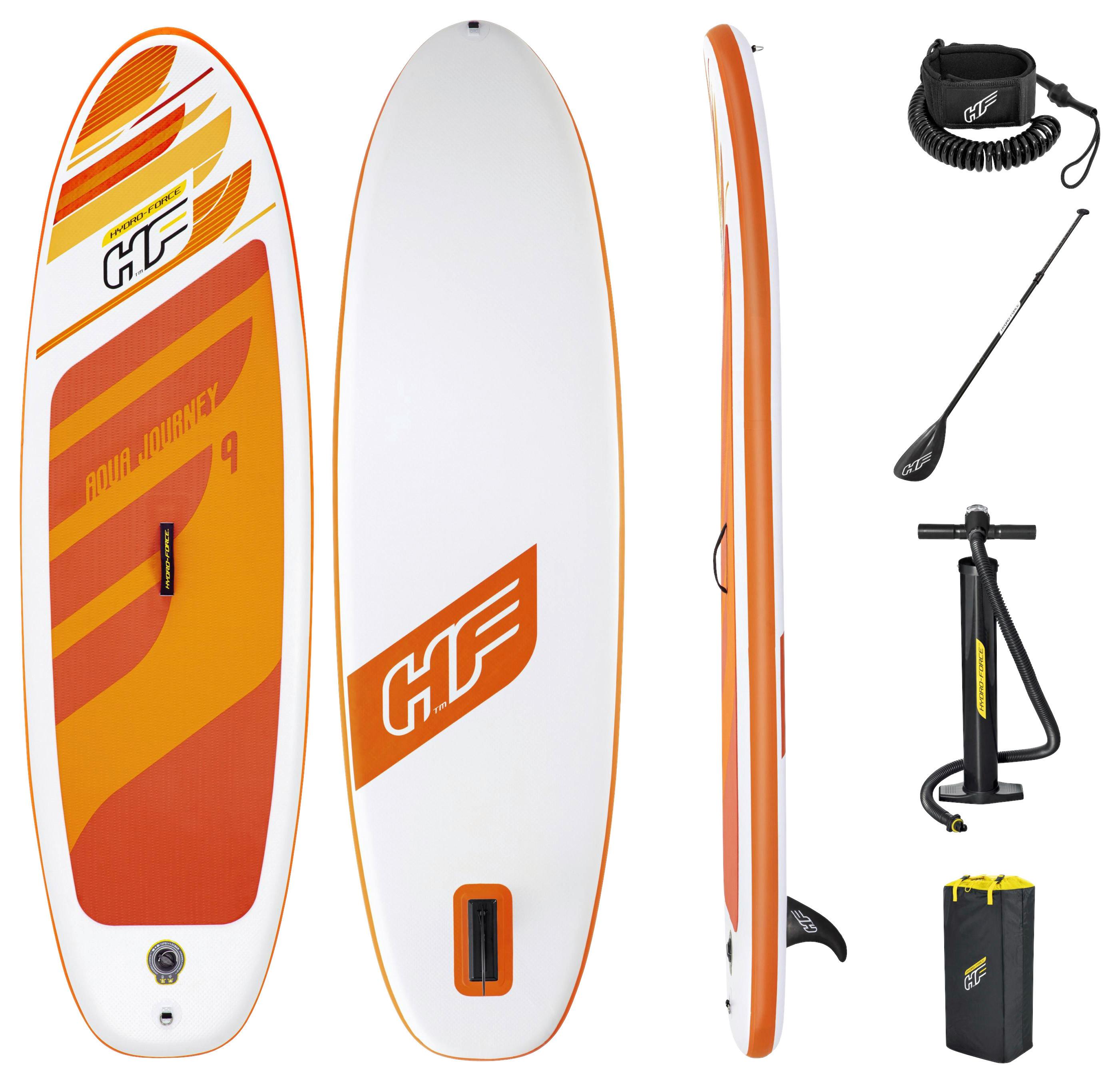 Bestway Stand Up Paddle Board Aufblasbar, Pumpe, Orange/Weiß - Orange/Weiß, Trend, Kunststoff/Metall (274/76/12cm) - Bestway