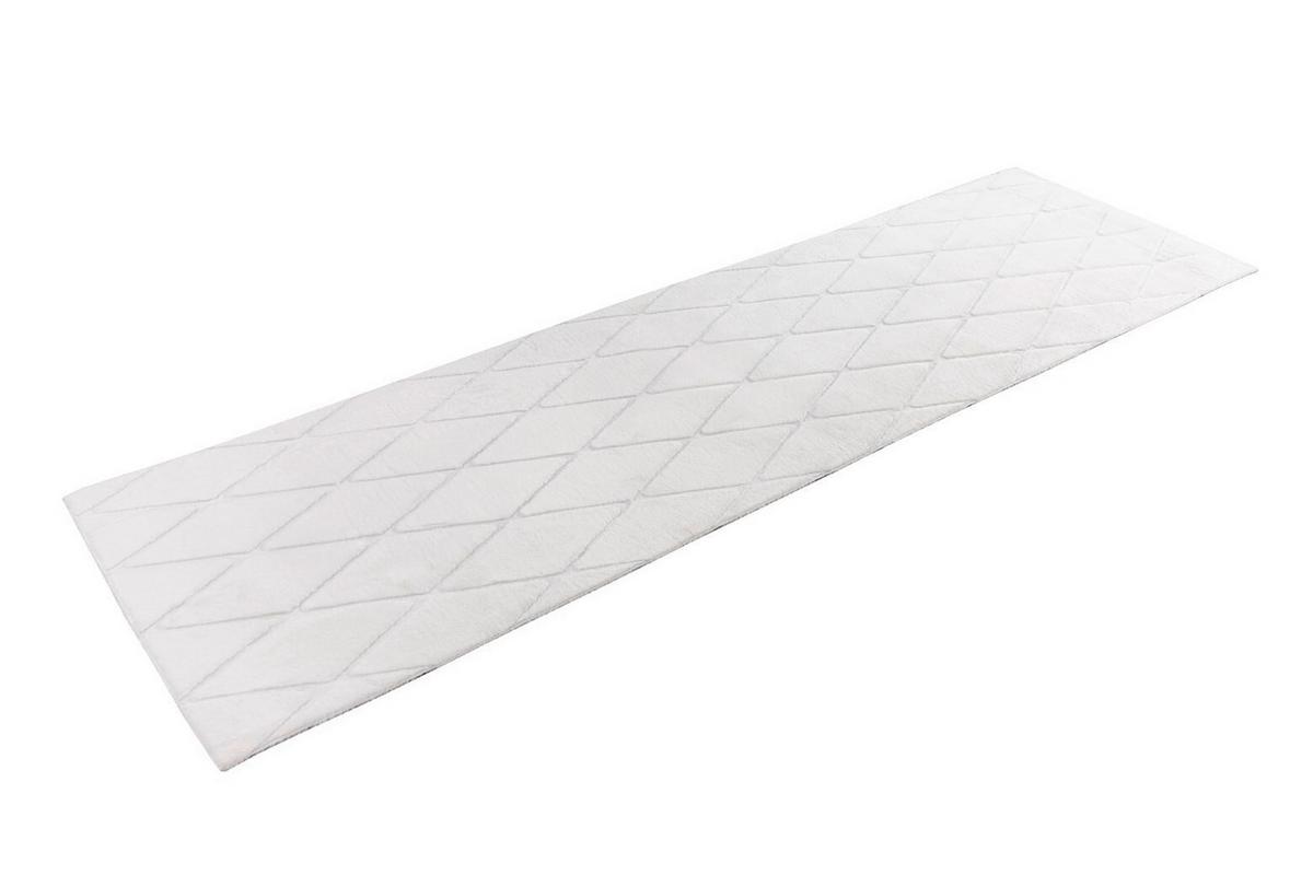 Läufer Vivica Weiß, 80x250 cm - Weiß, KONVENTIONELL, Textil (80/250cm)