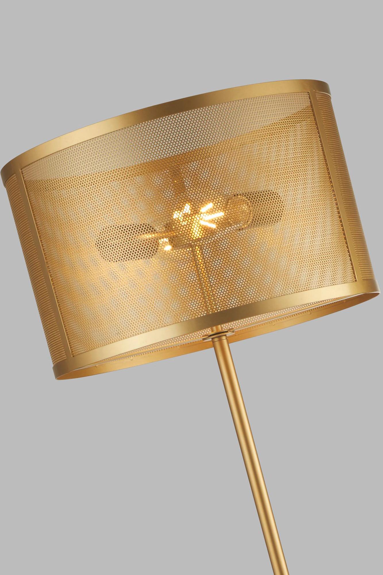 Stehleuchte Eu2832-2go - Goldfarben/Schwarz, Design, Kunststoff/Metall (40/40/145cm)