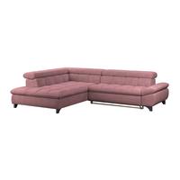 Ecksofa Gemini Rosa, B: 234 Cm - Chromfarben/Rosa, KONVENTIONELL, Textil (234/312cm)