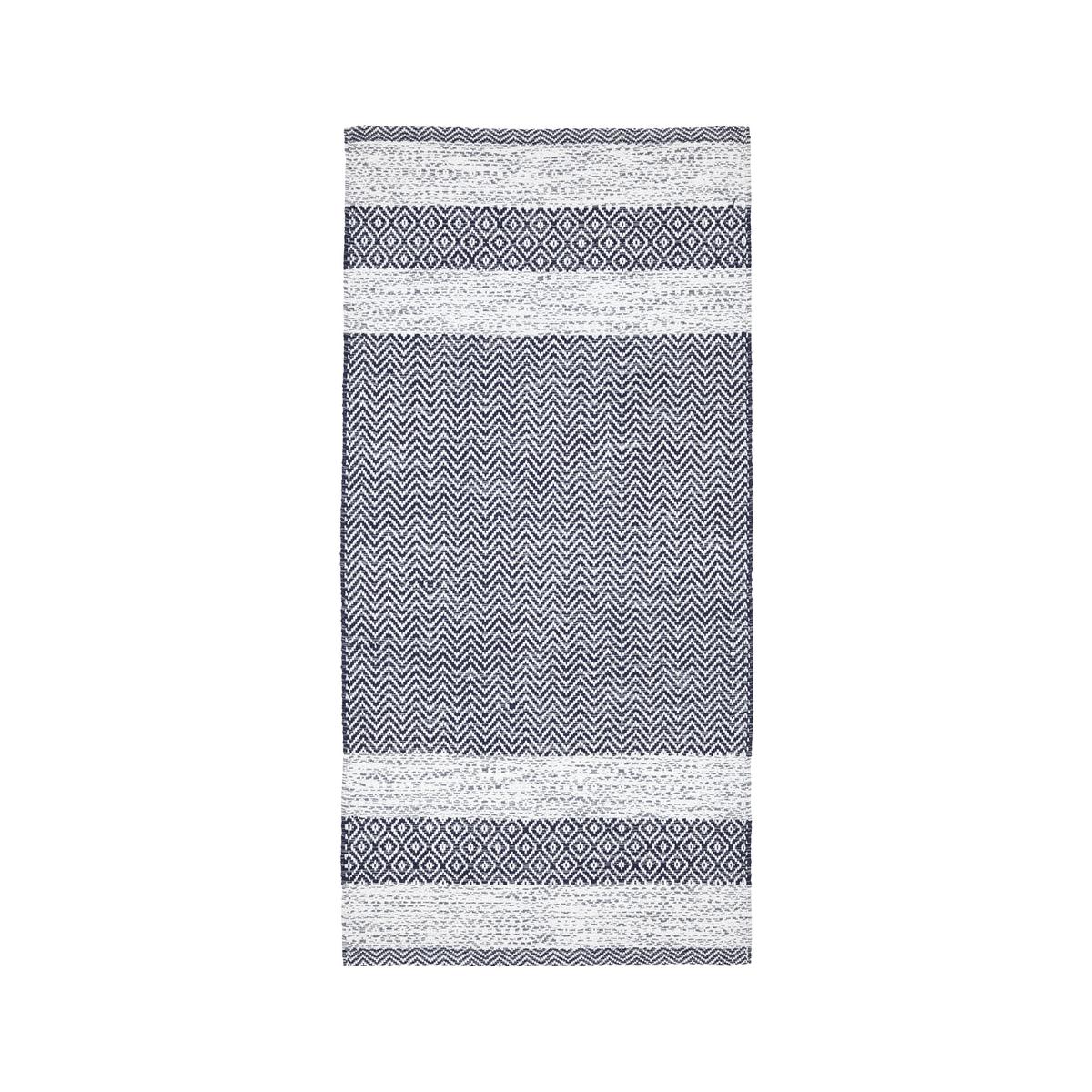Ručne tkaný koberec ELISA,š/d: 60/120cm - biela/tmavosivá, Modern, textil (60/120cm) - Modern Living