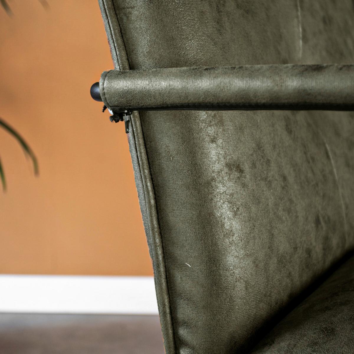 Sessel Bilbao - Schwarz/Grün, MODERN, Textil/Metall (65/80/68cm) - MID.YOU