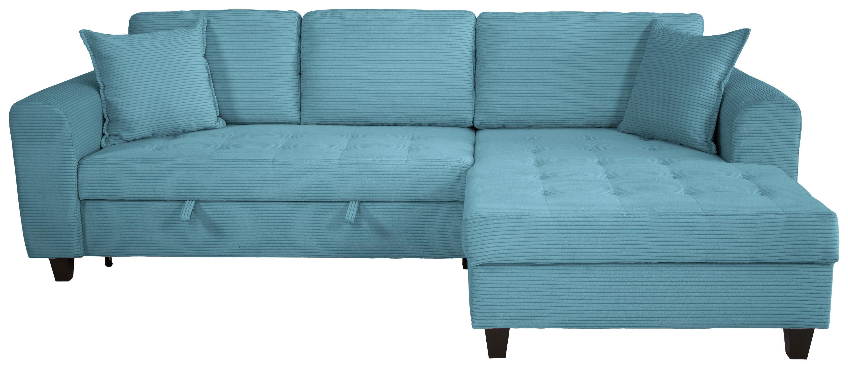 Ecksofa Moritz Hellblau S: ca. 265x155 cm - Hellblau, Trend, Textil (265/155cm)