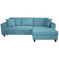 Ecksofa Moritz Hellblau S: ca. 265x155 cm - Hellblau, Trend, Textil (265/155cm)