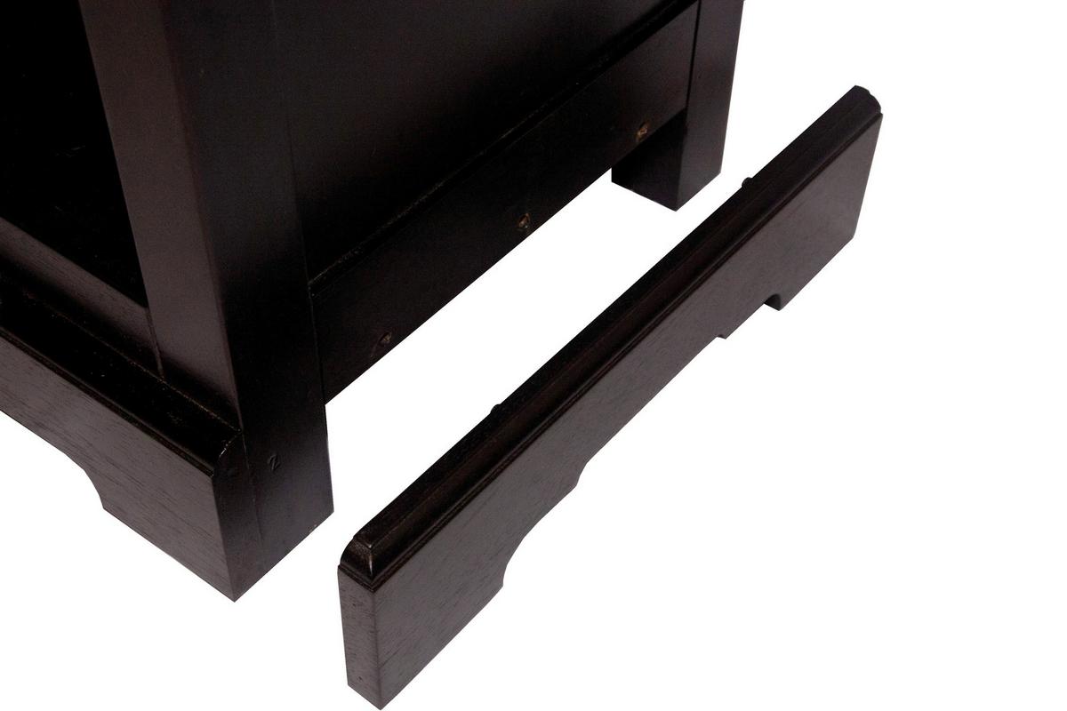 Schrank Akazie Antik B: 98cm - Schwarzbraun, Design, Holz (98/183,50/44cm) - MID.YOU