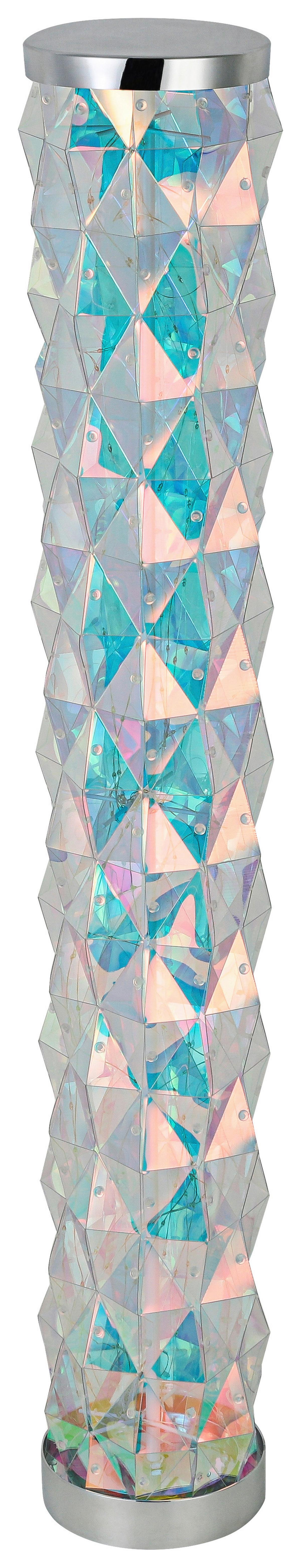 STOJACÍ LED SVÍTIDLO GLORIA - průhledné/barvy chromu, Moderní, plast (17/97,5cm) - Mömax