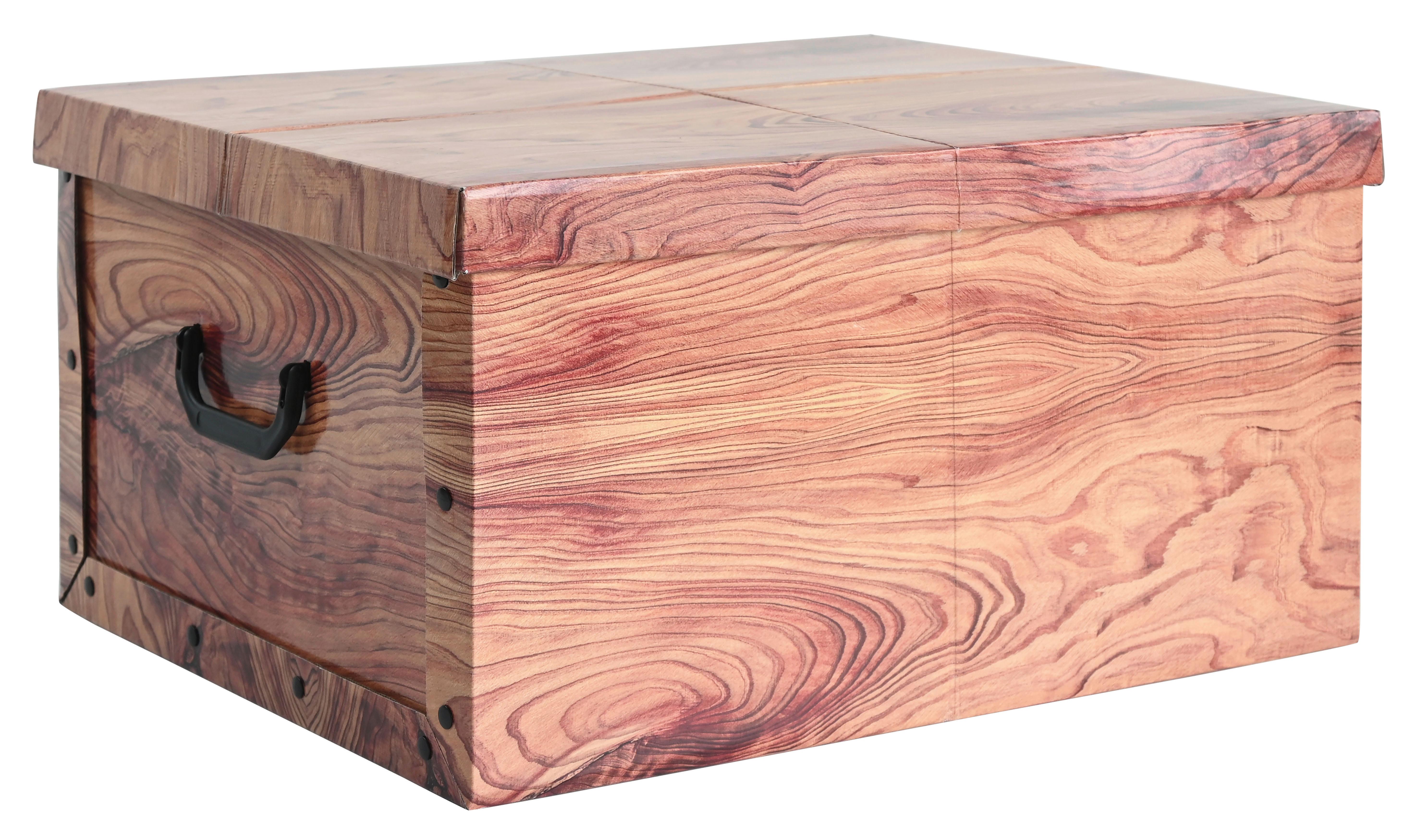 Aufbewahrungsbox Inge - Braun, KONVENTIONELL, Karton/Kunststoff (50/40/25cm) - Luca Bessoni