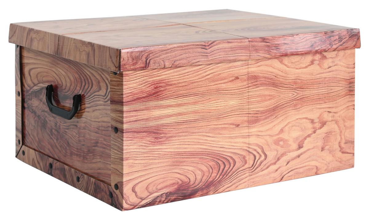 Aufbewahrungsbox Inge - Braun, KONVENTIONELL, Karton/Kunststoff (50/40/25cm) - Luca Bessoni