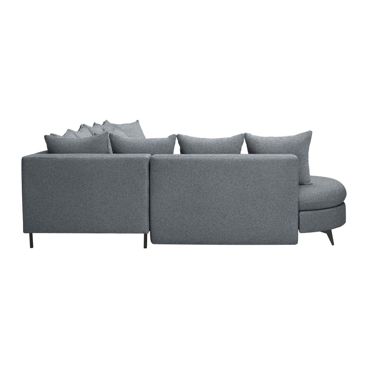 Rohová sedačka AXEL, levá, šedá tkanina - šedá/černá, Moderní, kov/textil (250/291cm) - Mömax