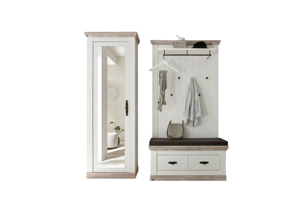 Garderobe Florenz Pinienfarb./Hellbraun B: 190cm - Hellbraun/Pinienfarben, Design, Holzwerkstoff (190/201/45cm) - MID.YOU