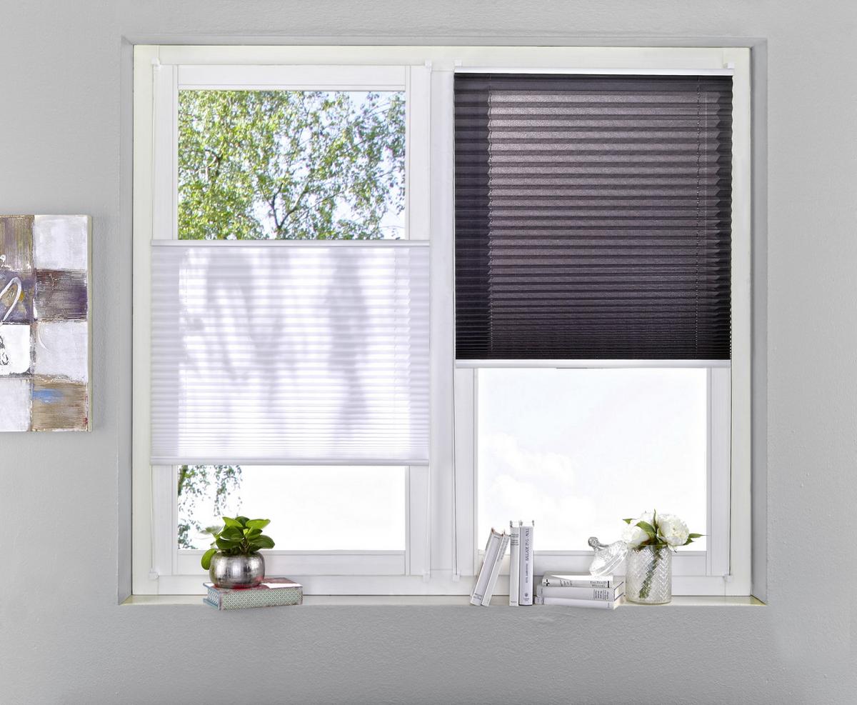 Plissee Free Grau B: 80 cm - Grau, KONVENTIONELL, Textil (80/130cm) - Homeware