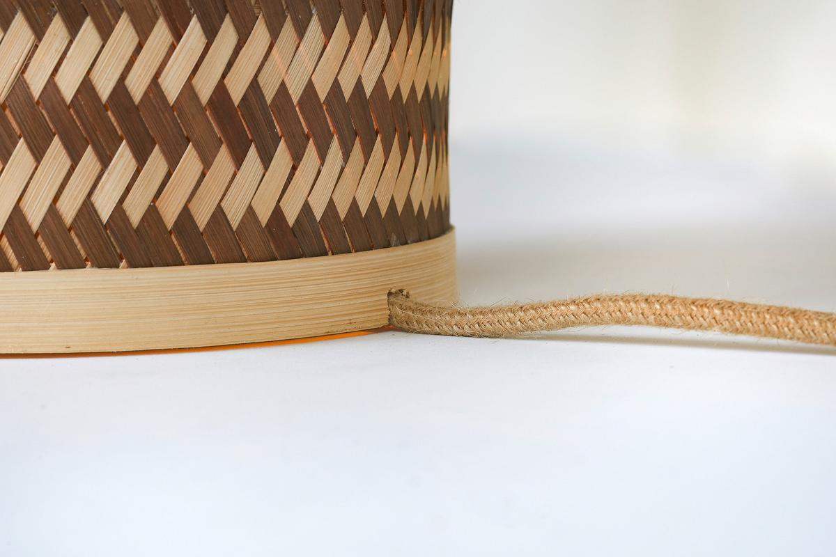 Tischleuchte Barbados - Braun/Naturfarben, Basics, Naturmaterialien (25/27cm) - Good & Mojo