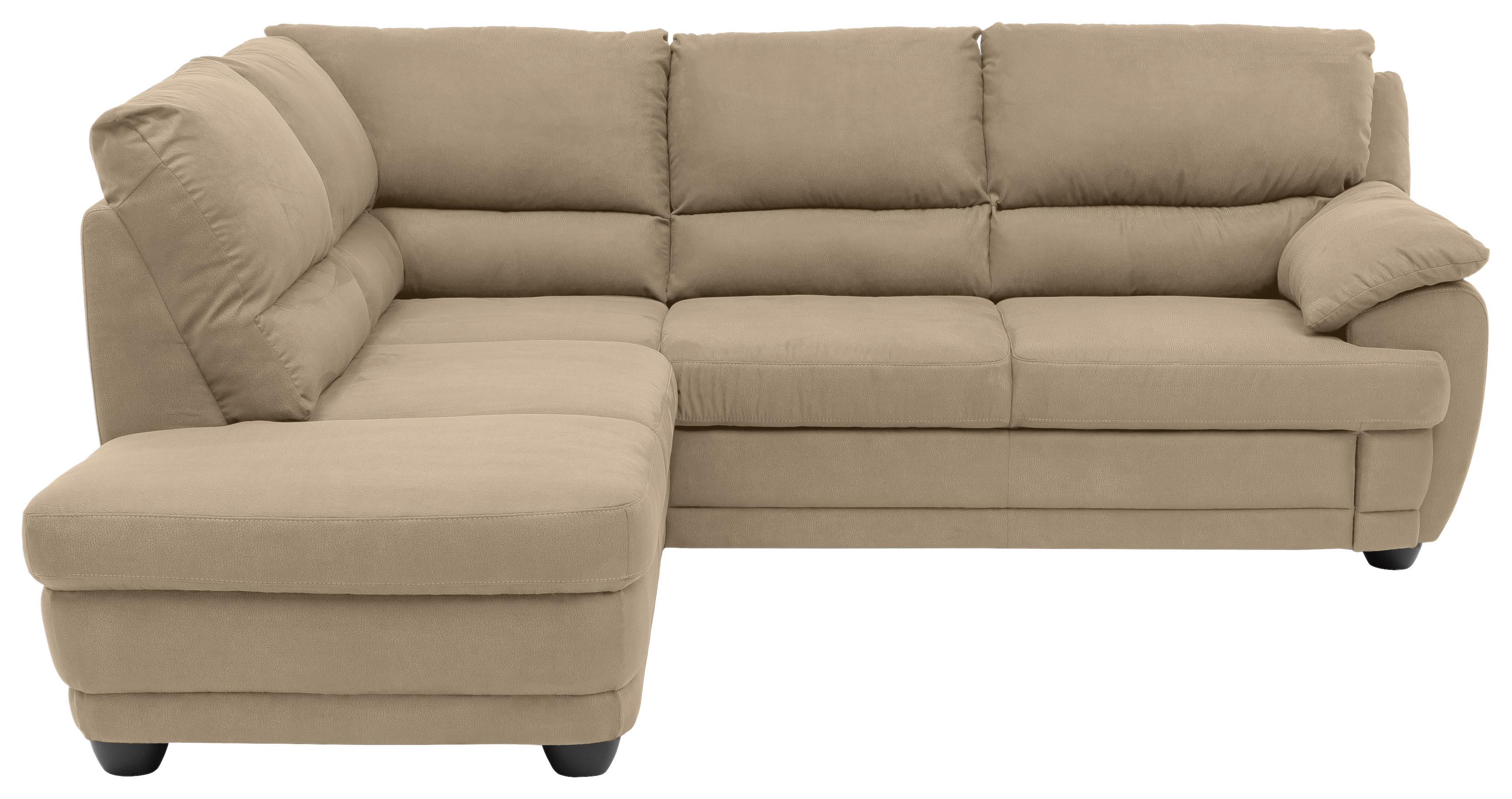 Ecksofa Nebolo Sandfarben S. 225x245cm - Sandfarben, Design, Textil (225/245cm) - Livetastic