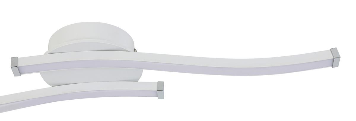 LED-Deckenleuchte Charlie *ph* - Chromfarben/Weiß, Basics, Kunststoff/Metall (12/55/6,5cm) - Luca Bessoni