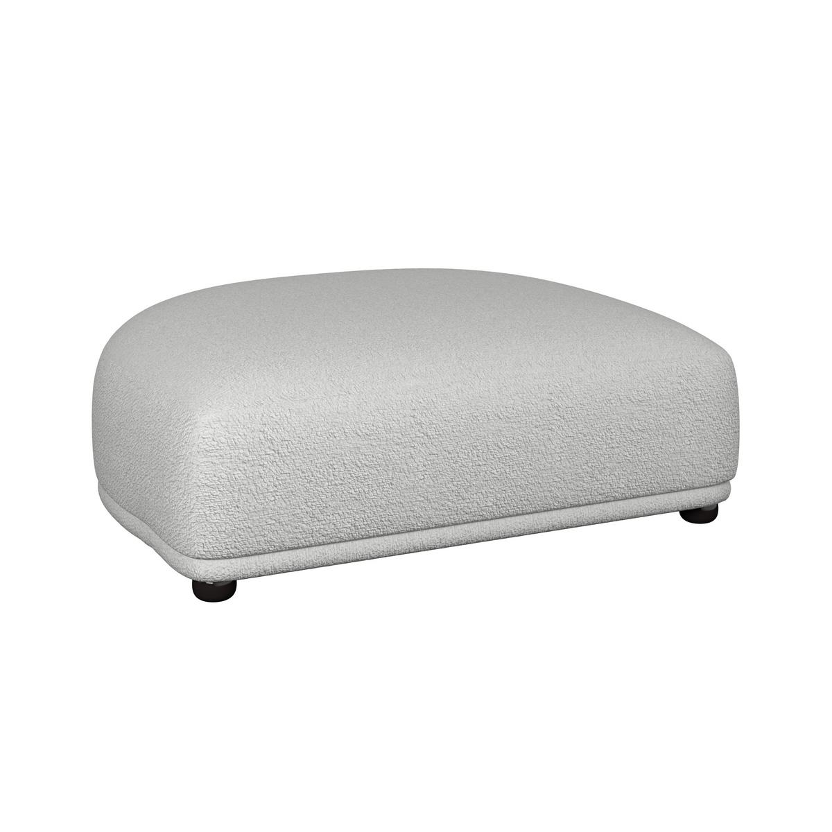 Rohová sedačka KIRA, bílá žinylka, se stolíkem - bílá/černá, Moderní, dřevo/textil (408/108cm) - Bessagi Home