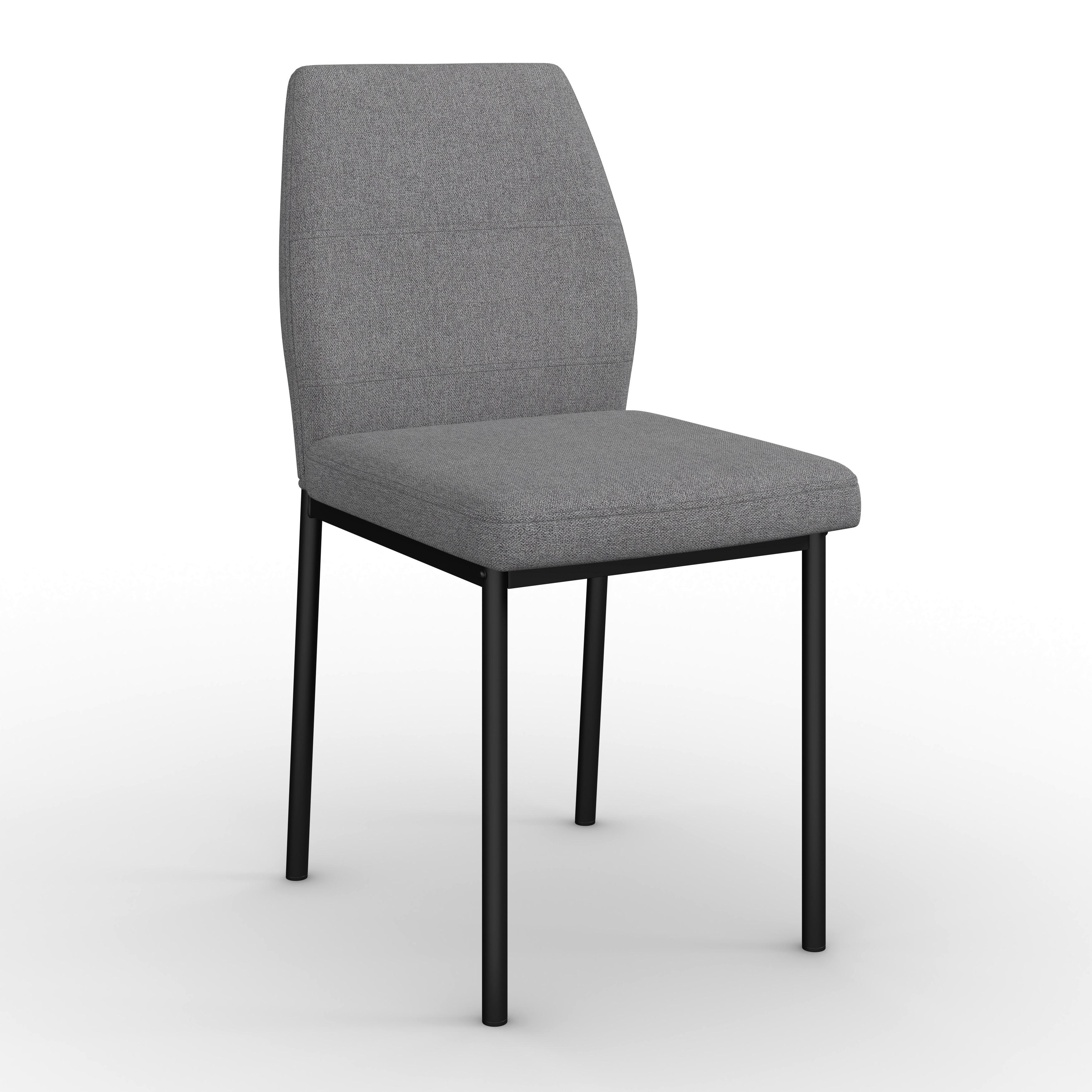 ŽIDLE CORI - černá/světle šedá, Moderní, kov/dřevo (45/87/57cm) - Bessagi Home