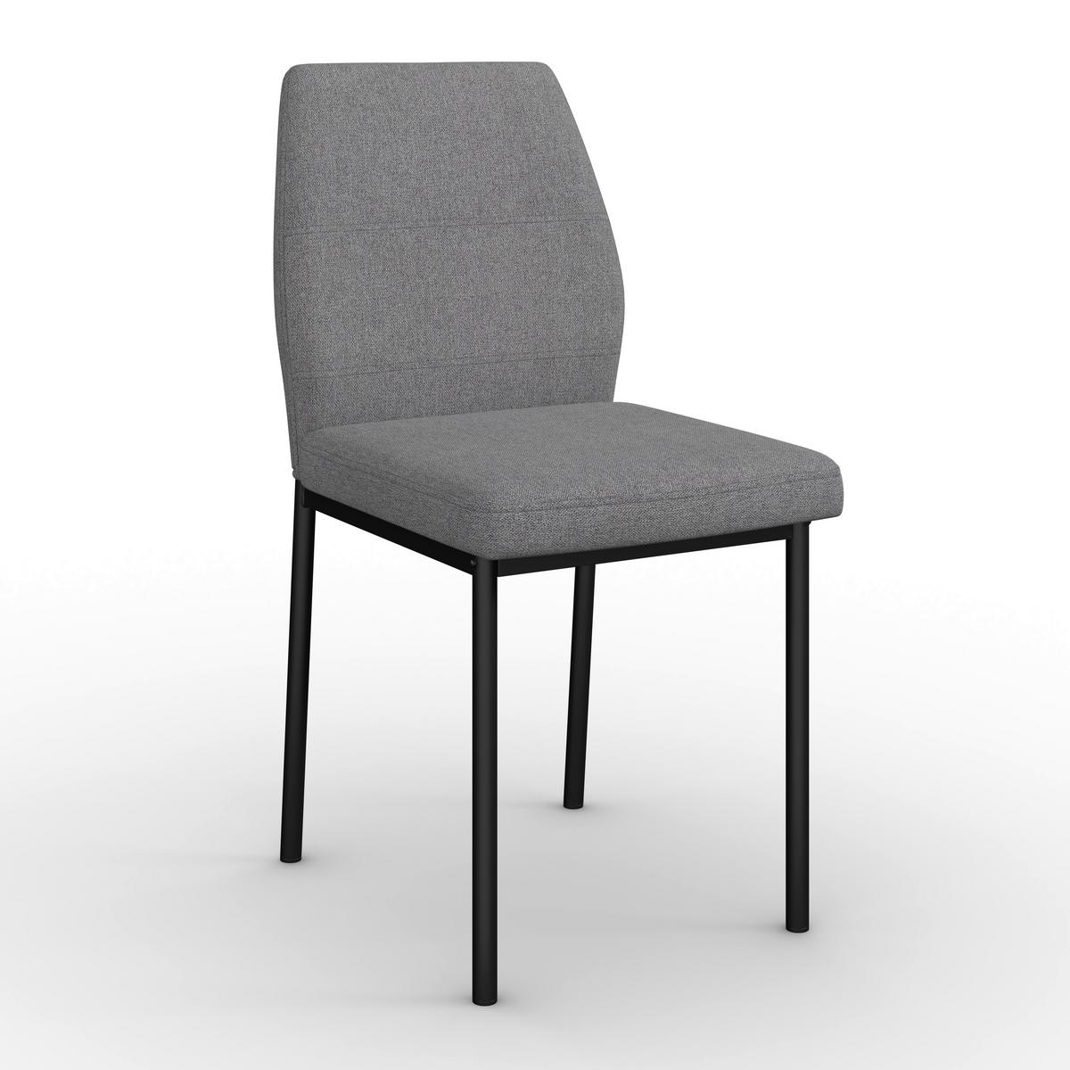 ŽIDLE CORI - černá/světle šedá, Moderní, kov/dřevo (45/87/57cm) - Bessagi Home