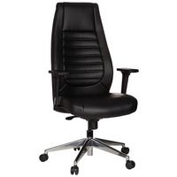 Chefsessel Vitoro Schwarz Bis 150 Kg - Silberfarben/Schwarz, Basics, Kunststoff/Textil (65/133/65cm) - MID.YOU