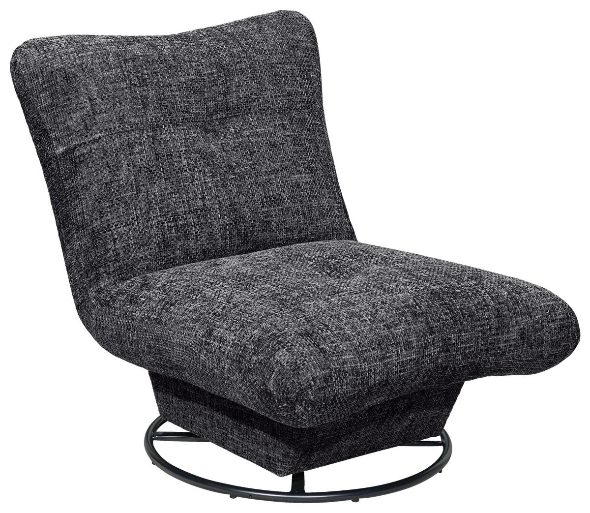 Sessel Maranello Anthrazit B: 96 cm - Anthrazit/Schwarz, KONVENTIONELL, Textil (96/75/93cm) - MID.YOU