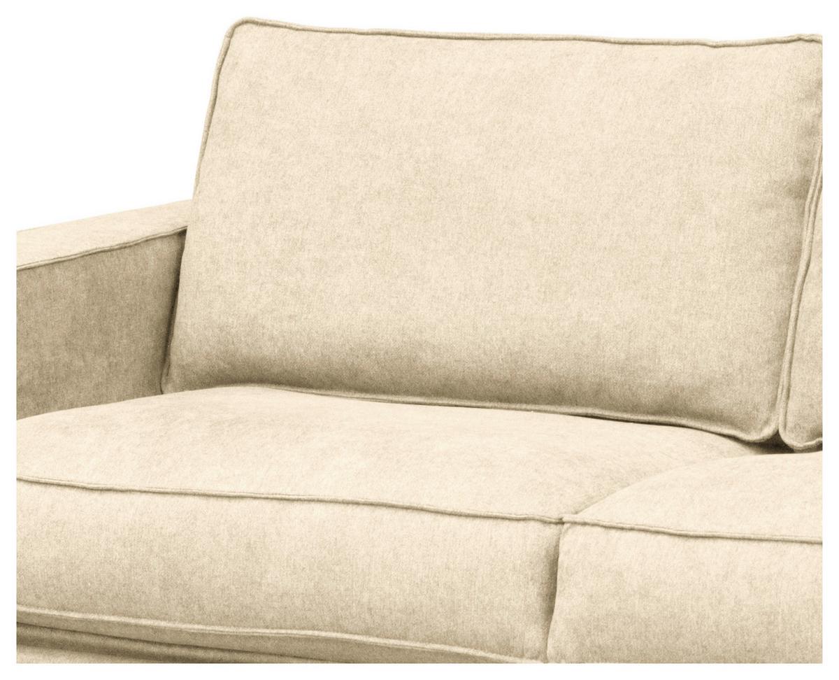 Schlafsofa Texas Creme Webstoff, B: 203 Cm - Dunkelbraun/Creme, Design, Textil (203/85/99cm) - MID.YOU
