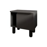 NACHTTISCH River Anthrazit B: 50cm - Anthrazit, Design, Holzwerkstoff (50/30/49cm) - Livetastic