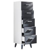 Midischrank Landos M - Anthrazit/Weiß, MODERN, Holzwerkstoff (30/100/30cm) - MID.YOU