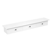 Hängeregal mit 3 Schubladen B: 80 cm, Weiß - Weiß, Basics, Holzwerkstoff (80/10/15cm) - Boxxx