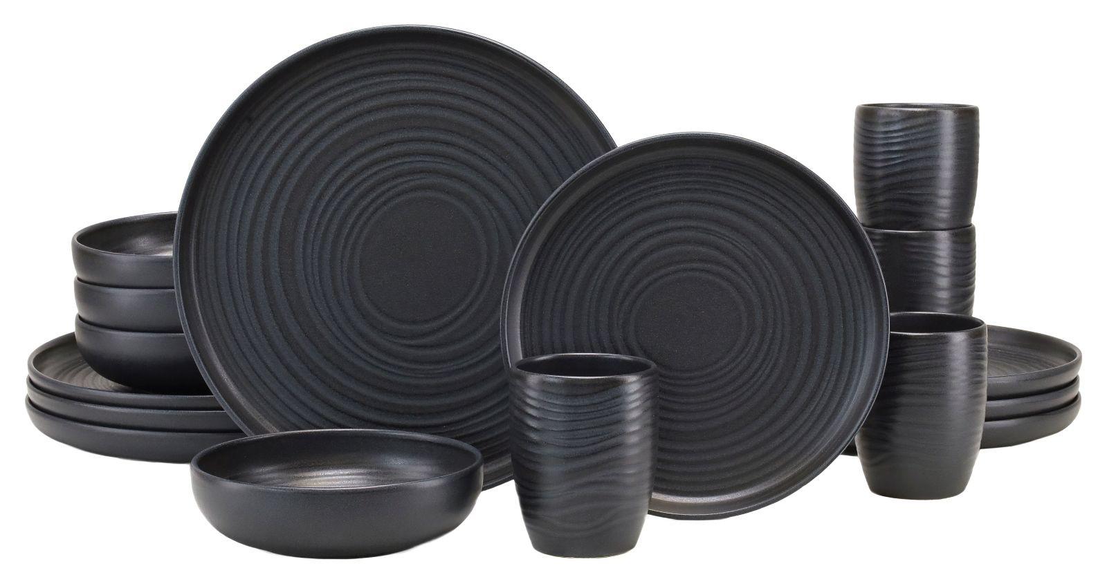 Kombiservice Lava Stone 4 Personen Geschirr Set
