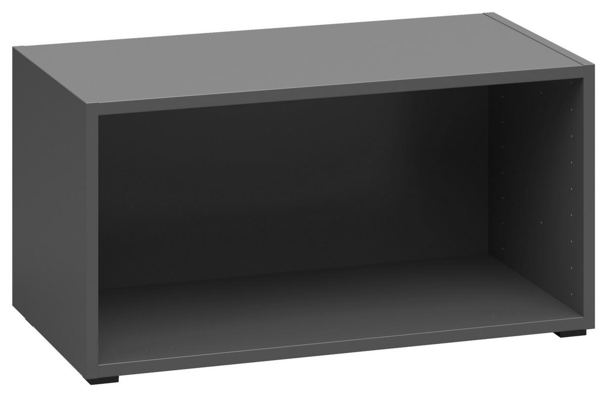Regal 1 Fach, B: 64 cm Sixty-Four ,graphitfarben - Schwarz/Graphitfarben, Trend, Holzwerkstoff (64/32/33cm)