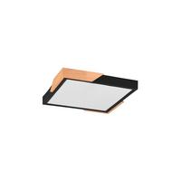 Led-deckenleuchte R67191132 Meta - Schwarz, Natur, Holz/Kunststoff (31,5/31,5/3,5cm)