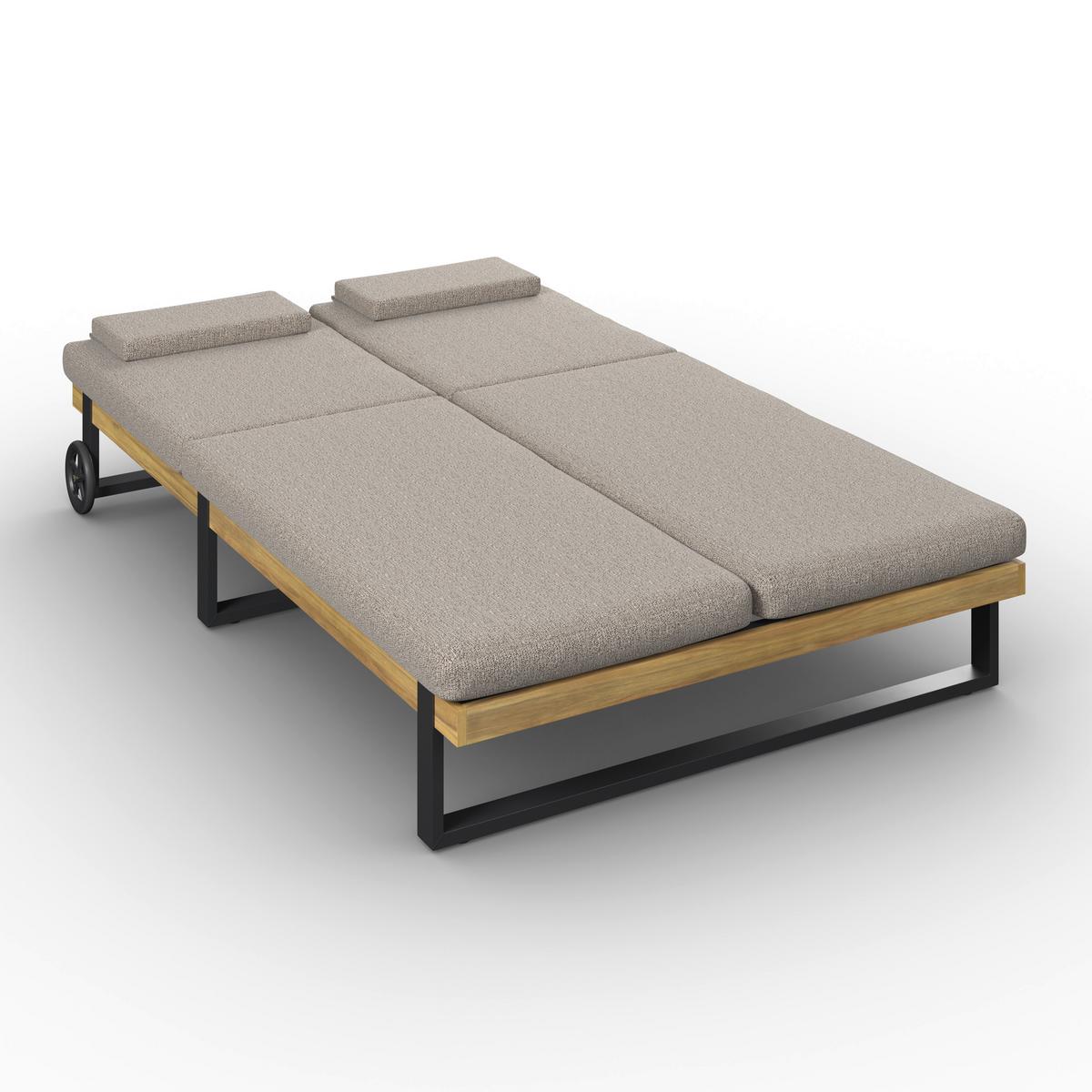 ZÁHRADNÉ LEŽADLO ELENYI - sivá, Modern, kov/drevo (200cm) - Bessagi Garden