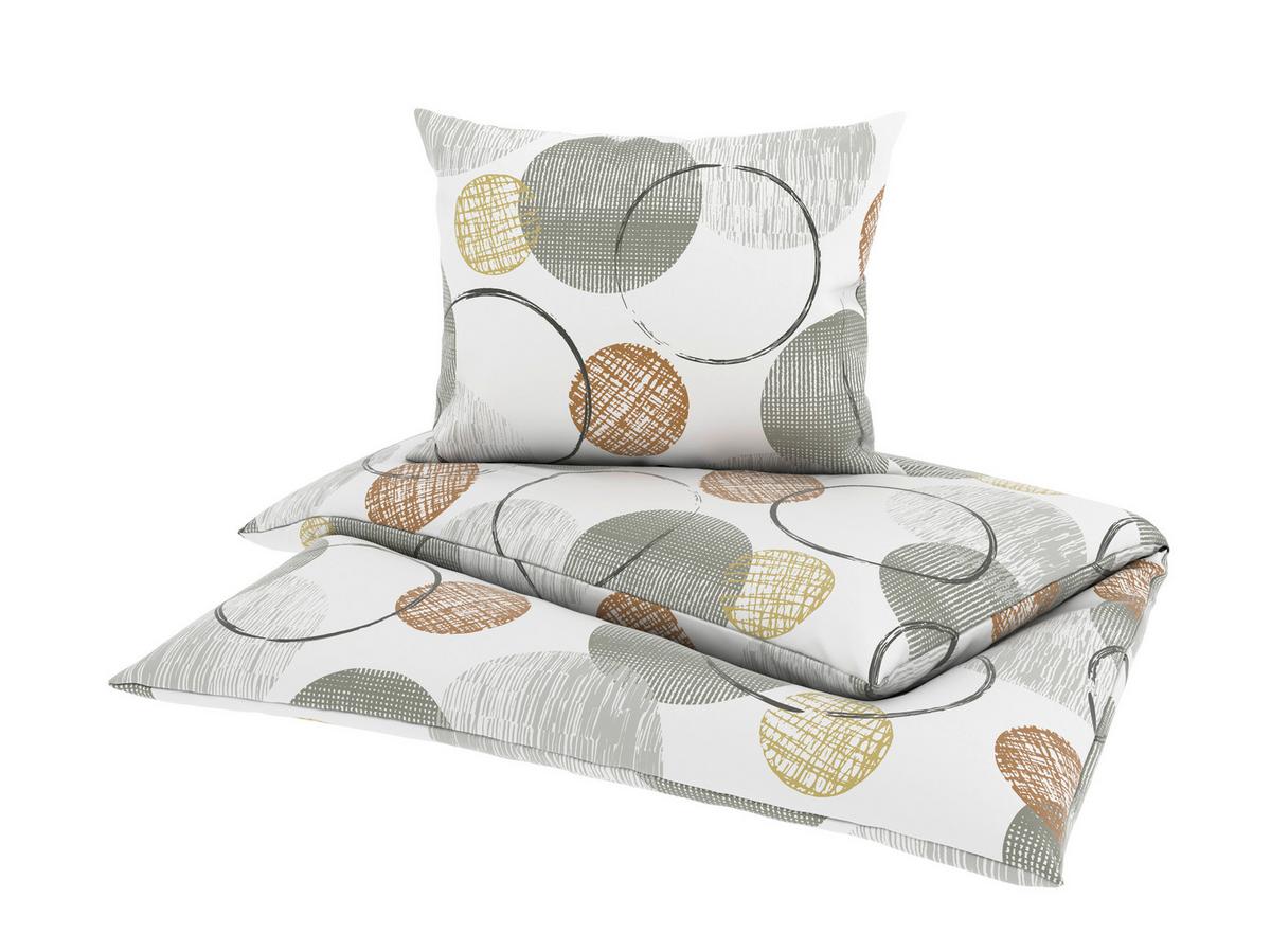 Bettwäsche Sandra - Senfgelb/Grau, MODERN, Textil - Luca Bessoni