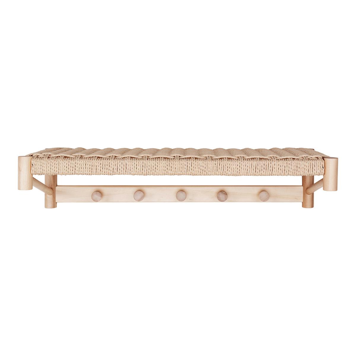 Dekowandregal Abana Naturfarben B: 78 cm - Naturfarben, Basics, Naturmaterialien/Holz (78/17/31cm)