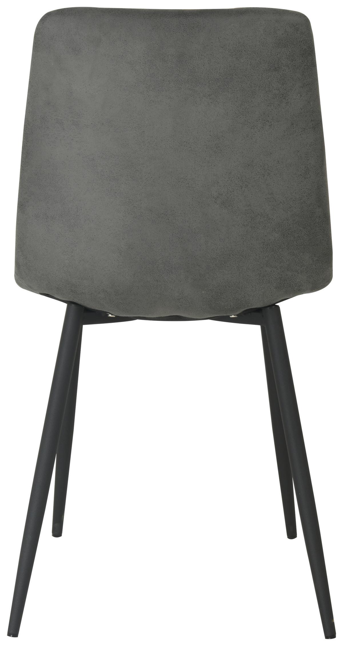 Stolička NINO sivá mikrofáza - čierna/sivá, Modern, kov/drevo (45/88/54,5cm) - Based