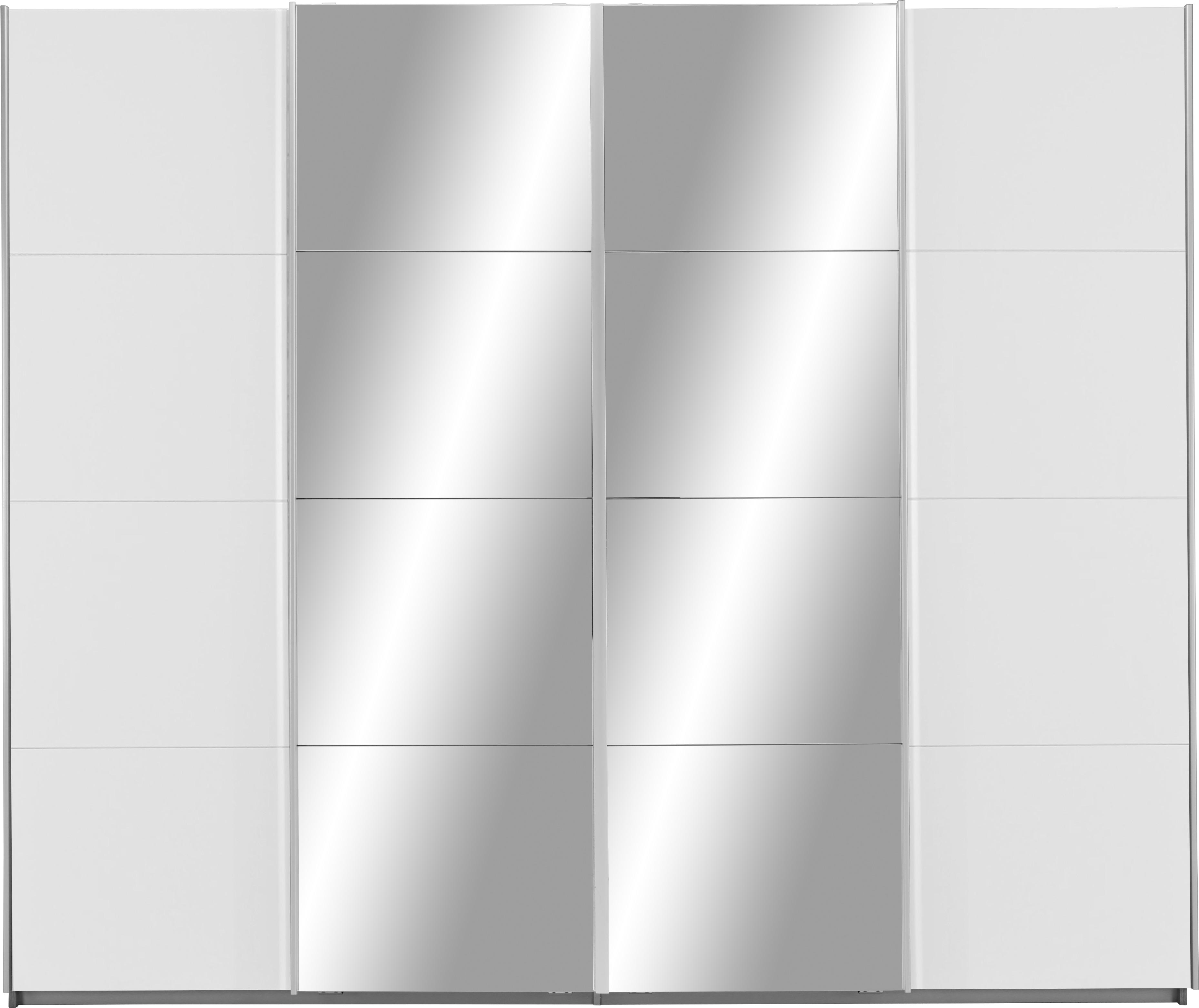Šatní Skříň Se Zrcadlem Bensheim Bílá - bílá, Konvenční, kompozitní dřevo (270/230/62cm)
