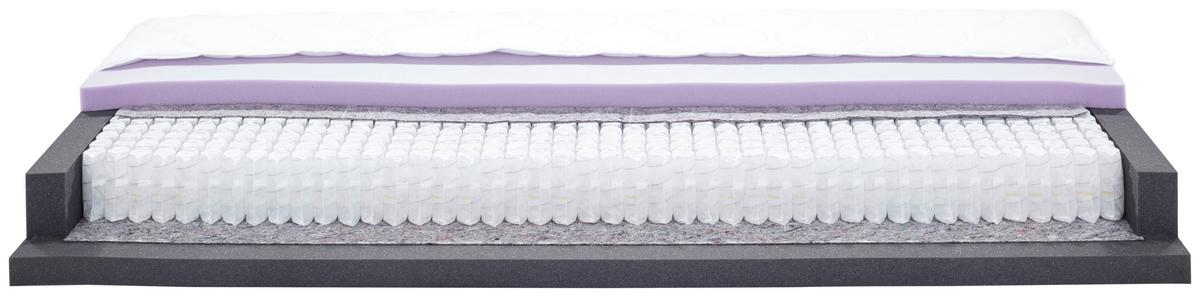 Taschenfederkernmatratze Noxira 90x200cm Mittelfest - Weiß, Textil (90/200cm) - Primatex