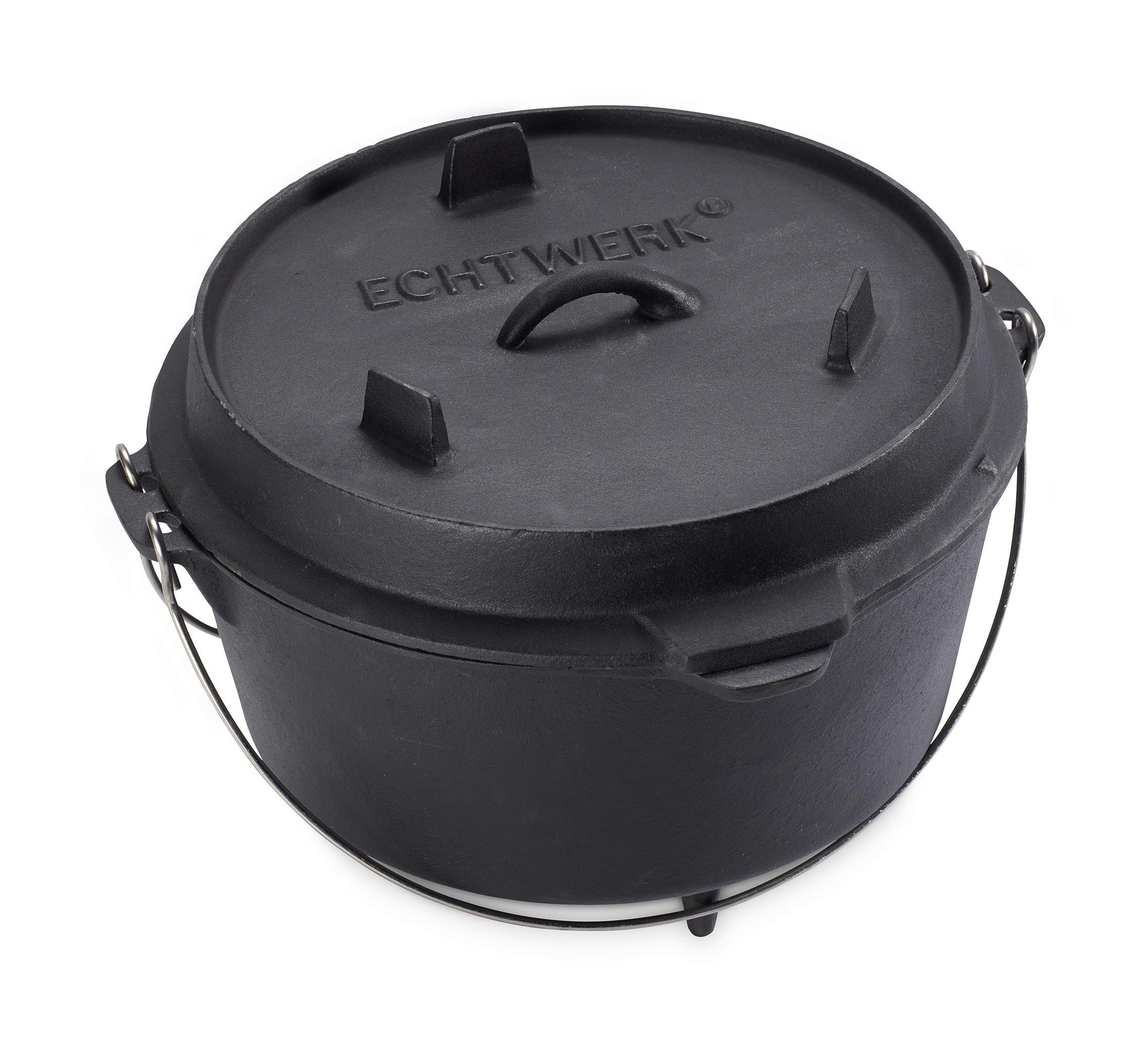 DUTCH-OVEN-SET EW-GE-1225 - Schwarz, Basics, Metall (31,5/21cm) - Echtwerk
