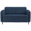 2-sitzer-sofa Marone Blau Teddystoff - Blau/Schwarz, MODERN, Textil (140/76/90cm) - Livetastic