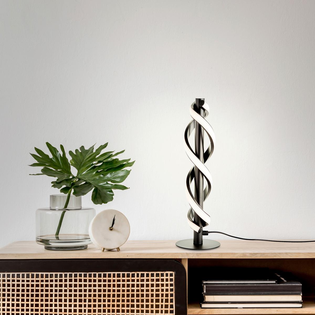 Tischleuchte G94538/06 Amalie - Schwarz, Design, Kunststoff/Metall (12/38,90cm) - Brilliant