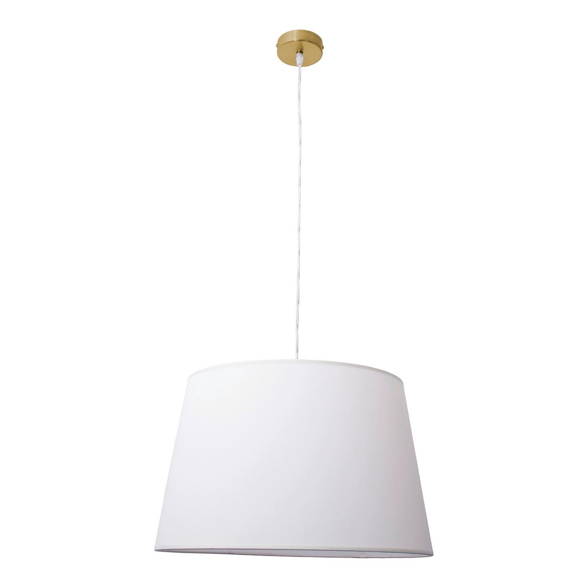 Pendelleuchte Bologna - Beige/Messingfarben, Basics, Textil/Metall (45cm) - Näve