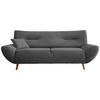 3-Sitzer-Sofa Drago mit Kissen Anthrazit B: 205 cm - Wildeiche/Anthrazit, MODERN, Holz/Textil (205/81/90cm) - MID.YOU