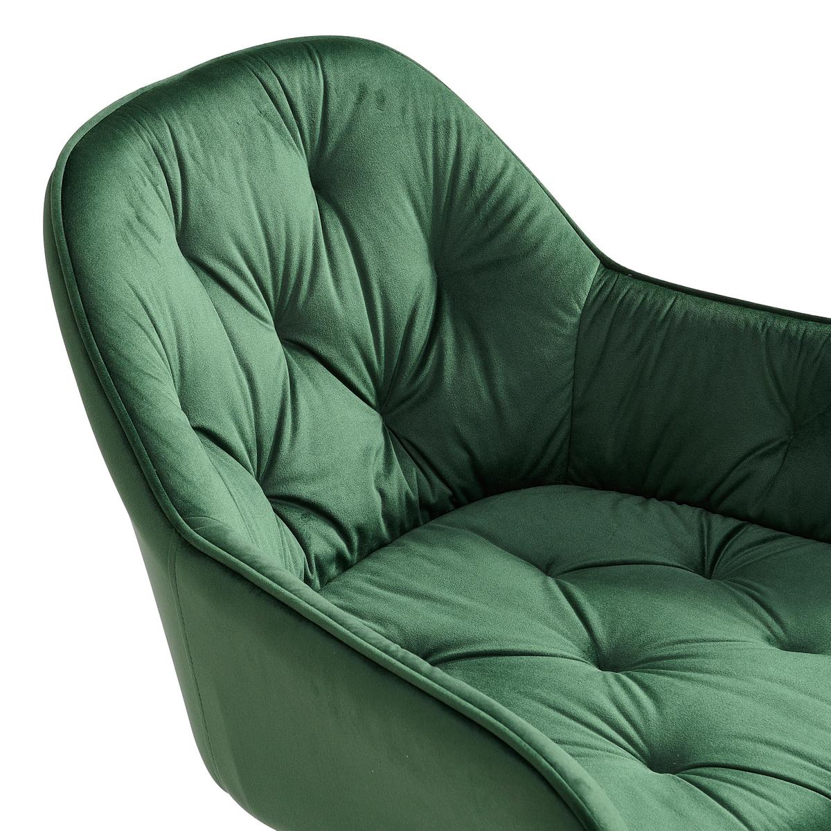 Armlehnstuhl Cardiff Schwarz/Dunkelgrün Gepolstert - Dunkelgrün/Schwarz, LIFESTYLE, Holz/Textil (61/82/62cm) - Livetastic