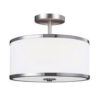 Deckenleuchte Fe-Prospect-Park-Sf - Chromfarben/Nickelfarben, Design, Glas/Metall (32.4/24.1cm) - Elstead Lighting