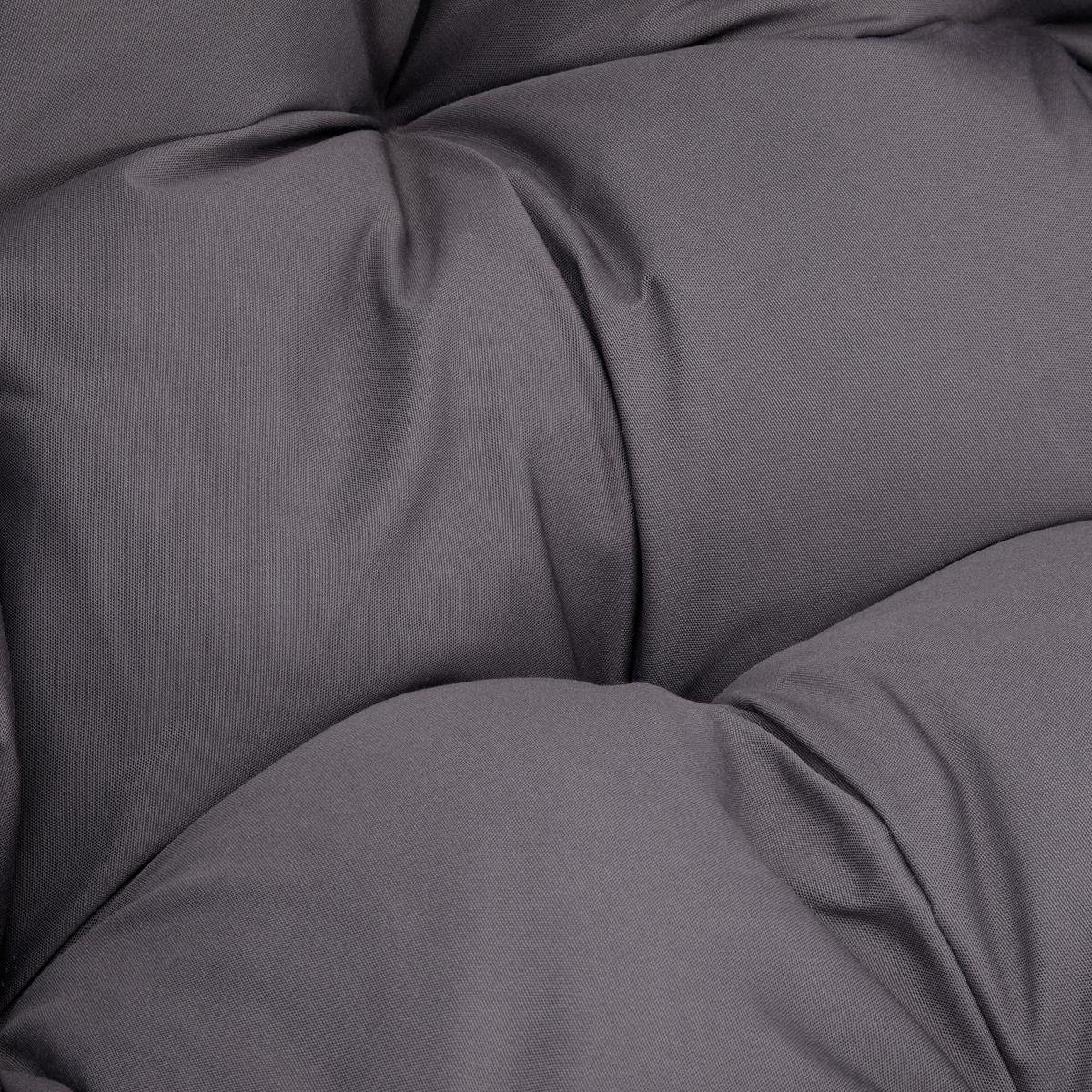 XXL Závěsné křeslo Bari včetně polštářů - šedá/tmavě šedá, Moderní, kov/textil (130/201/116cm) - Bessagi Garden