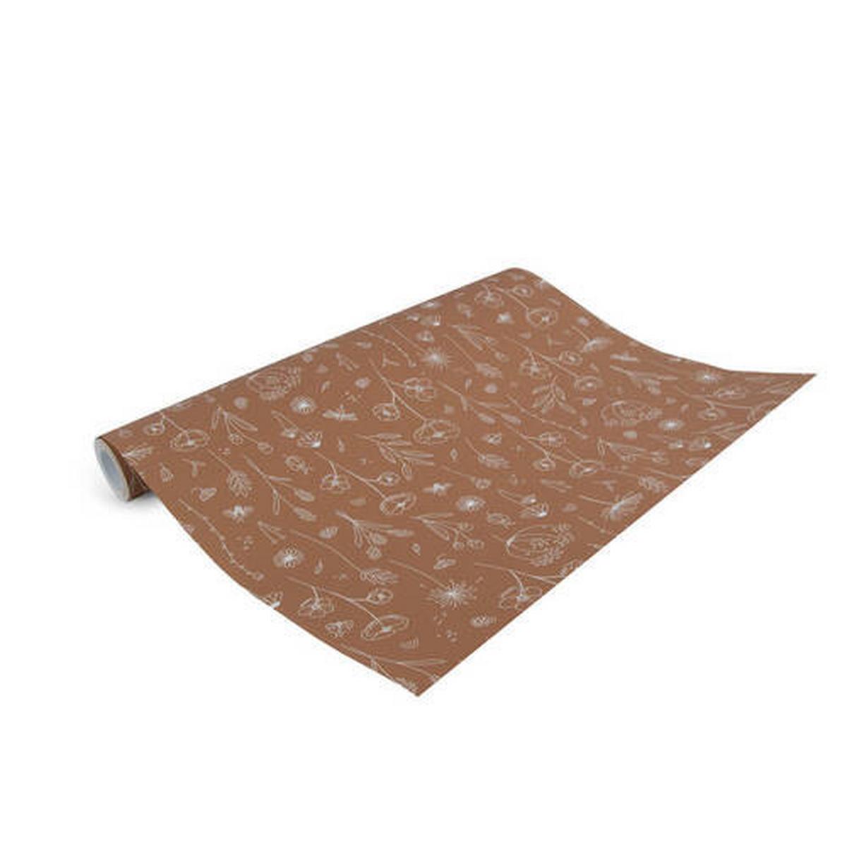 Vliestapete Wild Flowers Rostfarben - Rostfarben, Basics, Papier/Kunststoff (52/1005cm)